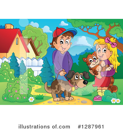 Royalty-Free (RF) Pets Clipart Illustration by visekart - Stock Sample #1287961