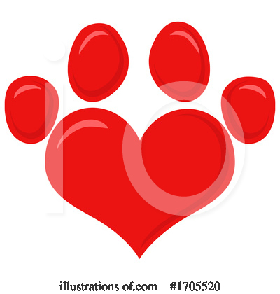 Paw Print Clipart #1705520 by Hit Toon