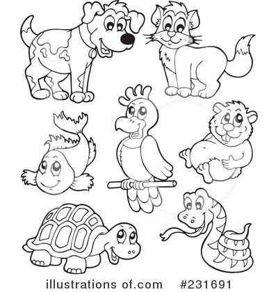Royalty-Free (RF) Pets Clipart Illustration by visekart - Stock Sample #231691