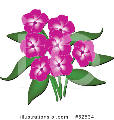 Royalty-Free (RF) Phlox Clipart Illustration by Pams Clipart - Stock Sample #62534