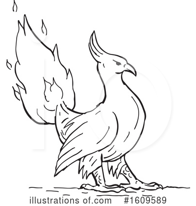 Royalty-Free (RF) Phoenix Bird Clipart Illustration by patrimonio - Stock Sample #1609589