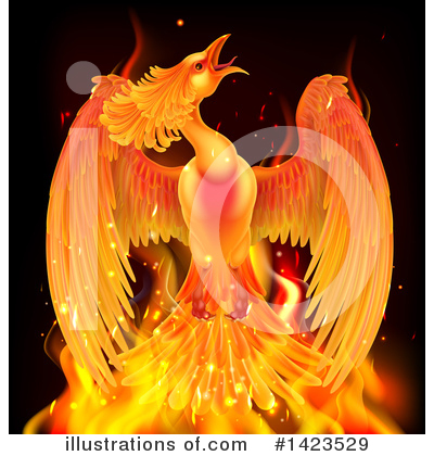 Royalty-Free (RF) Phoenix Clipart Illustration by AtStockIllustration - Stock Sample #1423529