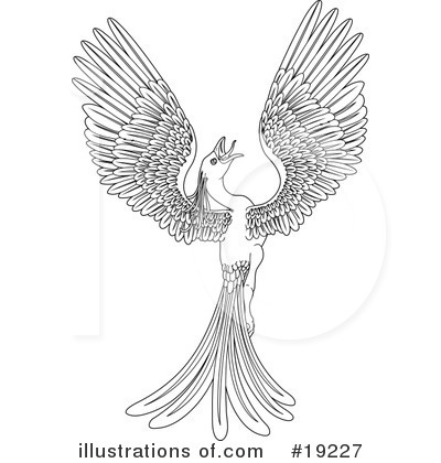 Phoenix Bird Clipart #19227 by AtStockIllustration