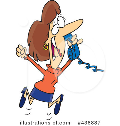 Royalty-Free (RF) Phone Call Clipart Illustration by toonaday - Stock Sample #438837