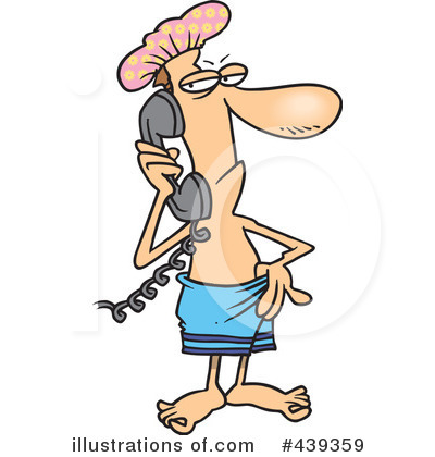 Royalty-Free (RF) Phone Call Clipart Illustration by toonaday - Stock Sample #439359