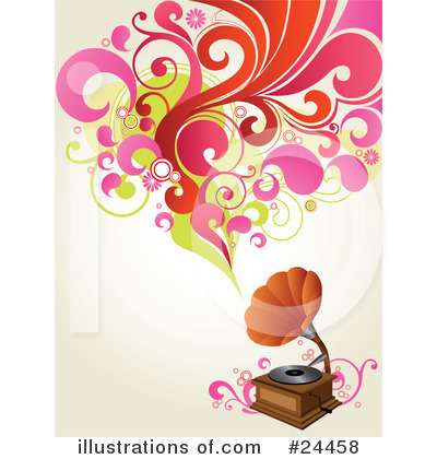 Royalty-Free (RF) Phonograph Clipart Illustration by OnFocusMedia - Stock Sample #24458