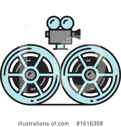 Movie Camera Clipart #1616308 by Vector Tradition SM