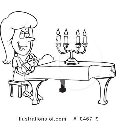 Royalty-Free (RF) Piano Clipart Illustration by toonaday - Stock Sample #1046719