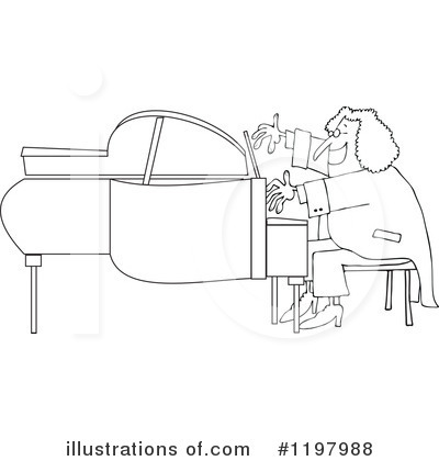 Royalty-Free (RF) Piano Clipart Illustration by djart - Stock Sample #1197988