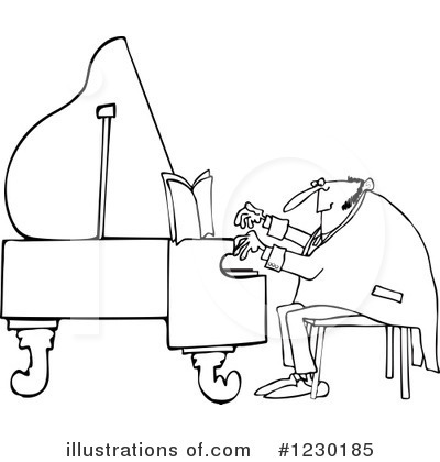 Royalty-Free (RF) Piano Clipart Illustration by djart - Stock Sample #1230185