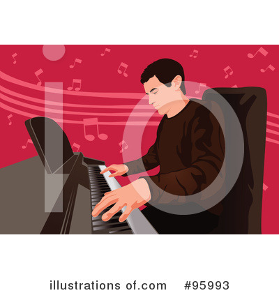 Royalty-Free (RF) Piano Clipart Illustration by mayawizard101 - Stock Sample #95993