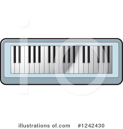 Royalty-Free (RF) Piano Keyboard Clipart Illustration by Lal Perera - Stock Sample #1242430