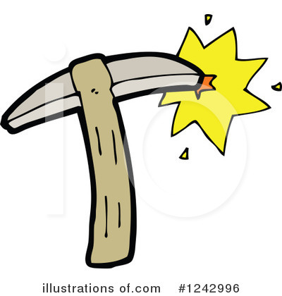 Royalty-Free (RF) Pickaxe Clipart Illustration by lineartestpilot - Stock Sample #1242996