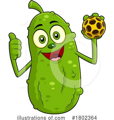Royalty-Free (RF) Pickleball Clipart Illustration by Hit Toon - Stock Sample #1802364