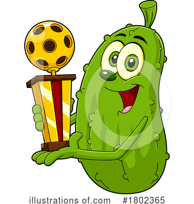 Royalty-Free (RF) Pickleball Clipart Illustration by Hit Toon - Stock Sample #1802365