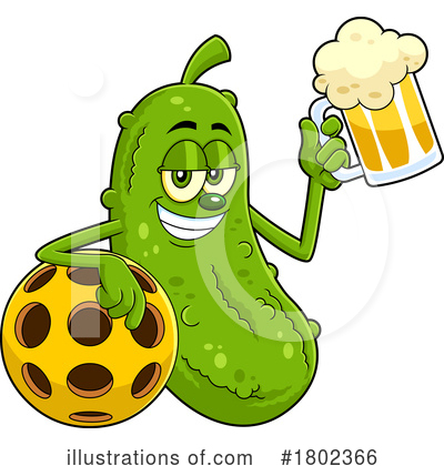 Pickleball Clipart #1802366 by Hit Toon