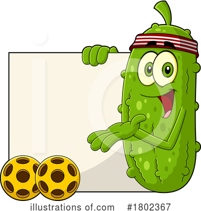 Royalty-Free (RF) Pickleball Clipart Illustration by Hit Toon - Stock Sample #1802367