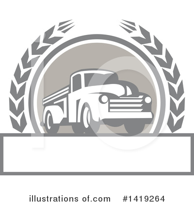 Pickup Truck Clipart #1419264 by patrimonio