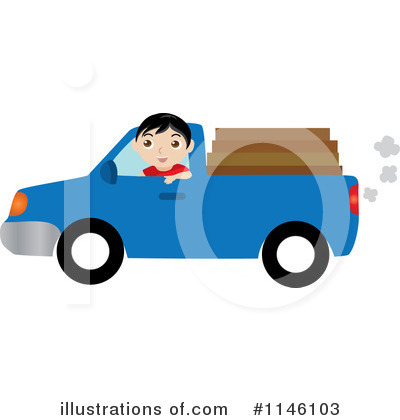 Royalty-Free (RF) Pickup Truck Clipart Illustration by Rosie Piter - Stock Sample #1146103