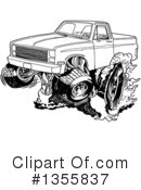Pickup Truck Clipart #1355837 by LaffToon