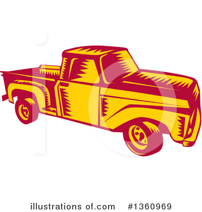 Pick Up Truck Clipart #1360969 by patrimonio