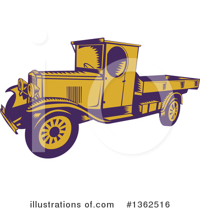 Royalty-Free (RF) Pickup Truck Clipart Illustration by patrimonio - Stock Sample #1362516