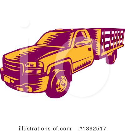 Royalty-Free (RF) Pickup Truck Clipart Illustration by patrimonio - Stock Sample #1362517