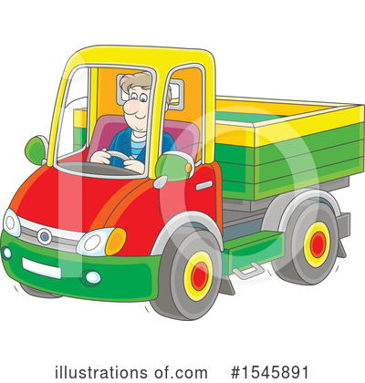 Royalty-Free (RF) Pickup Truck Clipart Illustration by Alex Bannykh - Stock Sample #1545891
