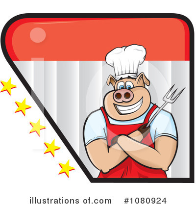Pig Chef Clipart #1080924 by Paulo Resende
