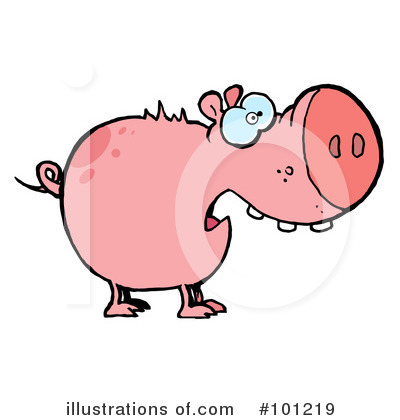 Royalty-Free (RF) Pig Clipart Illustration by Hit Toon - Stock Sample #101219