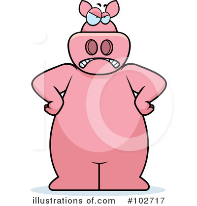 Royalty-Free (RF) Pig Clipart Illustration by Cory Thoman - Stock Sample #102717