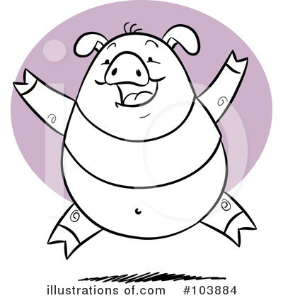 Royalty-Free (RF) Pig Clipart Illustration by Qiun - Stock Sample #103884