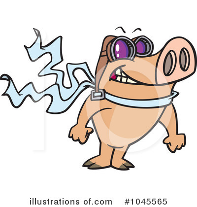 Royalty-Free (RF) Pig Clipart Illustration by toonaday - Stock Sample #1045565