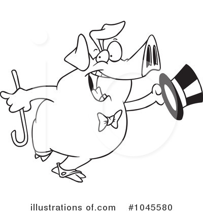 Royalty-Free (RF) Pig Clipart Illustration by toonaday - Stock Sample #1045580