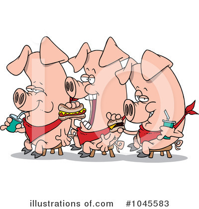 Royalty-Free (RF) Pig Clipart Illustration by toonaday - Stock Sample #1045583