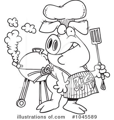 Royalty-Free (RF) Pig Clipart Illustration by toonaday - Stock Sample #1045589