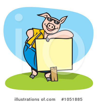 Royalty-Free (RF) Pig Clipart Illustration by Any Vector - Stock Sample #1051885