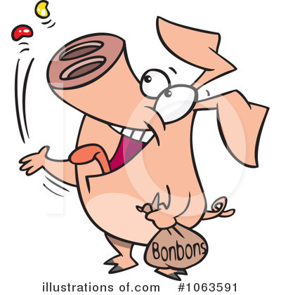 Royalty-Free (RF) Pig Clipart Illustration by toonaday - Stock Sample #1063591