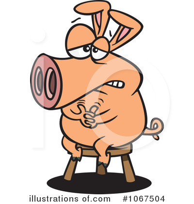 Royalty-Free (RF) Pig Clipart Illustration by toonaday - Stock Sample #1067504