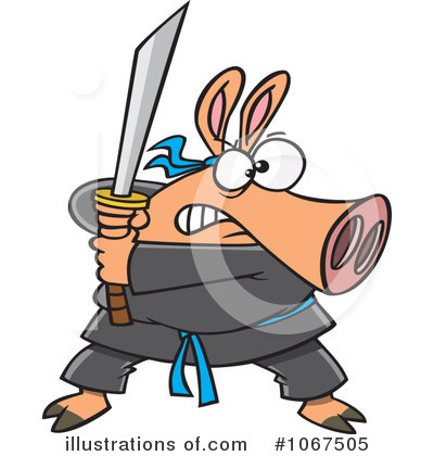 Royalty-Free (RF) Pig Clipart Illustration by toonaday - Stock Sample #1067505