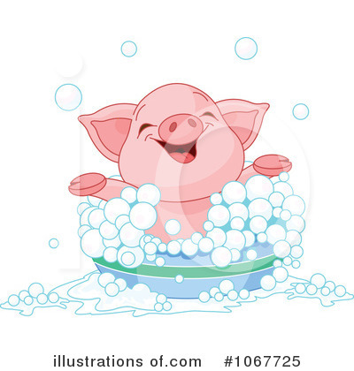Royalty-Free (RF) Pig Clipart Illustration by Pushkin - Stock Sample #1067725