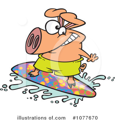 Surfing Clipart #1077670 by toonaday