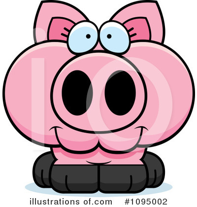 Royalty-Free (RF) Pig Clipart Illustration by Cory Thoman - Stock Sample #1095002