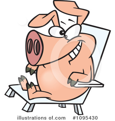 Royalty-Free (RF) Pig Clipart Illustration by toonaday - Stock Sample #1095430