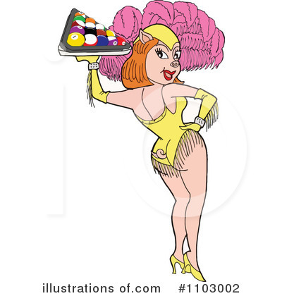 Show Girl Clipart #1103002 by LaffToon