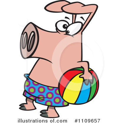 Royalty-Free (RF) Pig Clipart Illustration by toonaday - Stock Sample #1109657