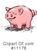 Pig Clipart #11178 by AtStockIllustration