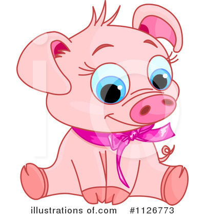 Royalty-Free (RF) Pig Clipart Illustration by Pushkin - Stock Sample #1126773