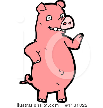 Royalty-Free (RF) Pig Clipart Illustration by lineartestpilot - Stock Sample #1131822