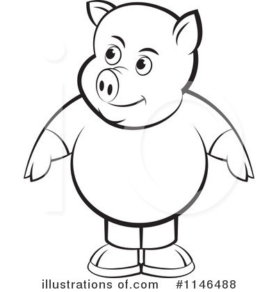 Pig Clipart #1146488 by Lal Perera